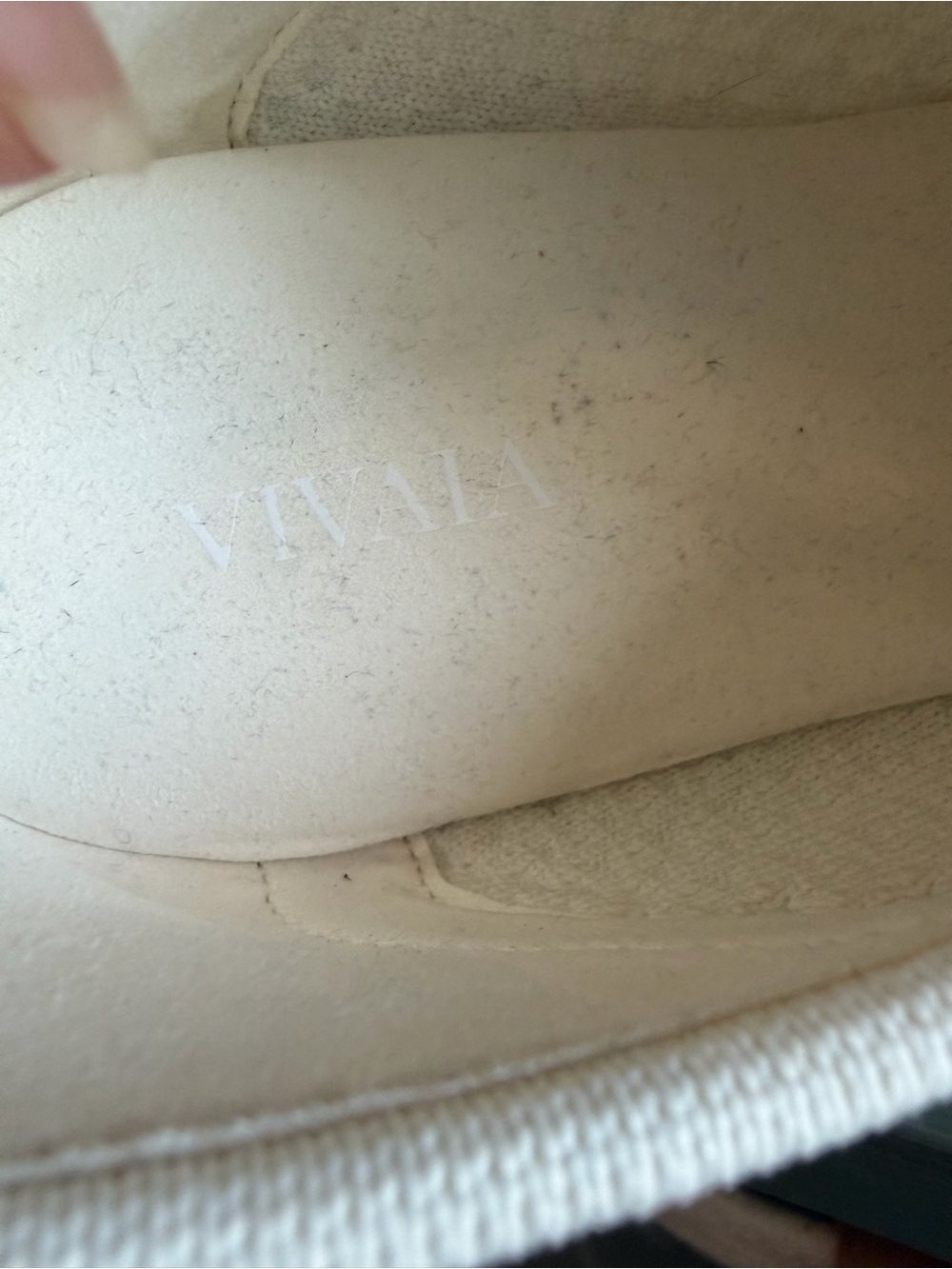 VIVAIA Yara Mesh Sneakerina Lace Up Flat Sneaker Cream Ivory Size 10 - Picture 8 of 10